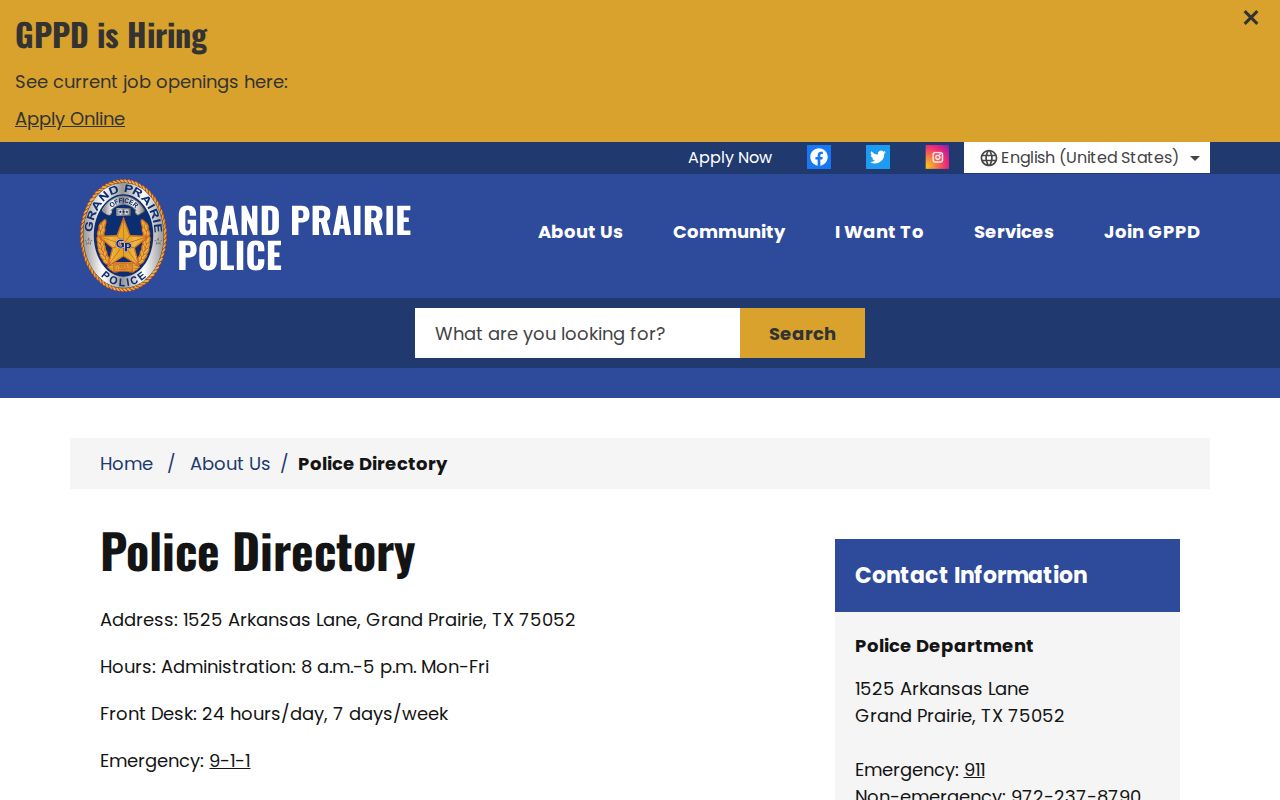Tarrant County Grand Prairie warrant contact distinction between Police Records and Municipal Court
